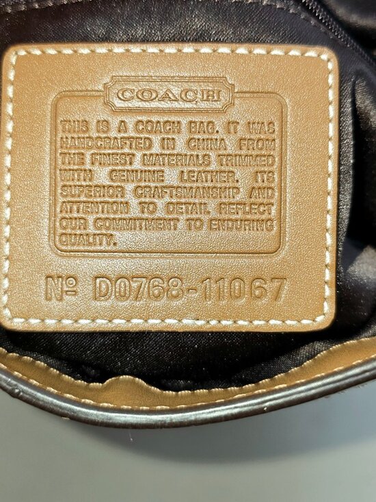 Coach Vintage Signature Jacquard Shoulder Bag | Style D0768 | Leather Trim | Hor - Picture 6 of 16